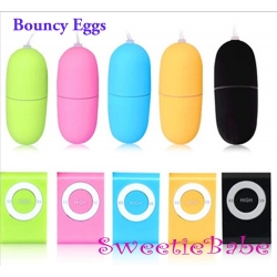 Sweetiebabe Bouncy Eggs Waterproof Portable Wireless Mp3 Vibrators Remote Control Women Vibrating Eggs